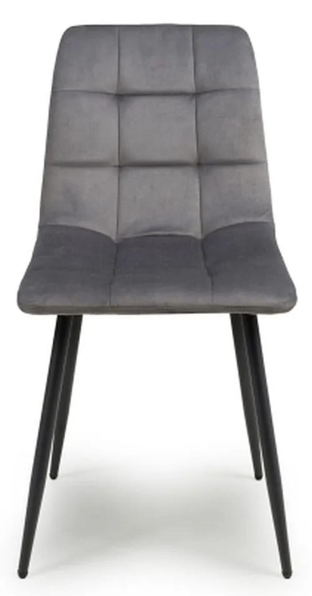 Product photograph of Set Of 4 Madison Brushed Grey Velvet Dining Chair from Choice Furniture Superstore.