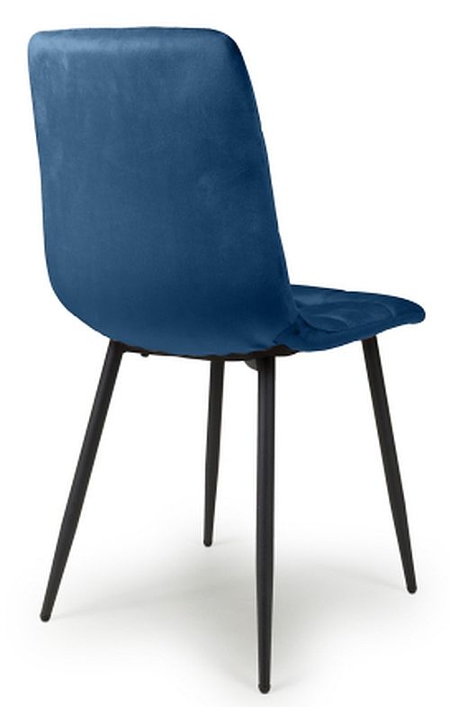 Product photograph of Madison Brushed Blue Velvet Dining Chair Set Of 4 from Choice Furniture Superstore.