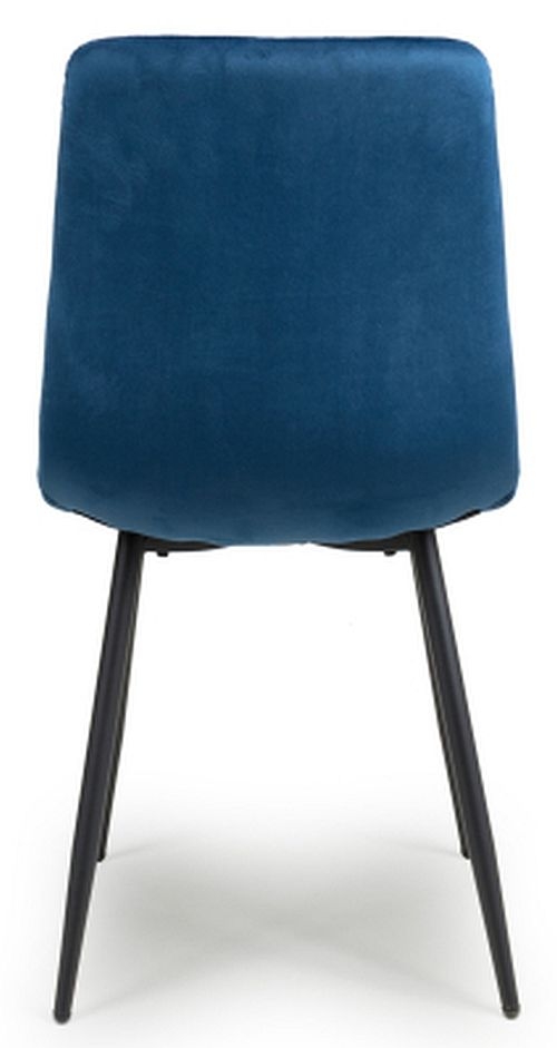 Product photograph of Madison Brushed Blue Velvet Dining Chair Set Of 4 from Choice Furniture Superstore.