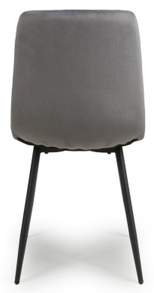 Product photograph of Lisbon Brushed Grey Velvet Dining Chair Set Of 4 from Choice Furniture Superstore.