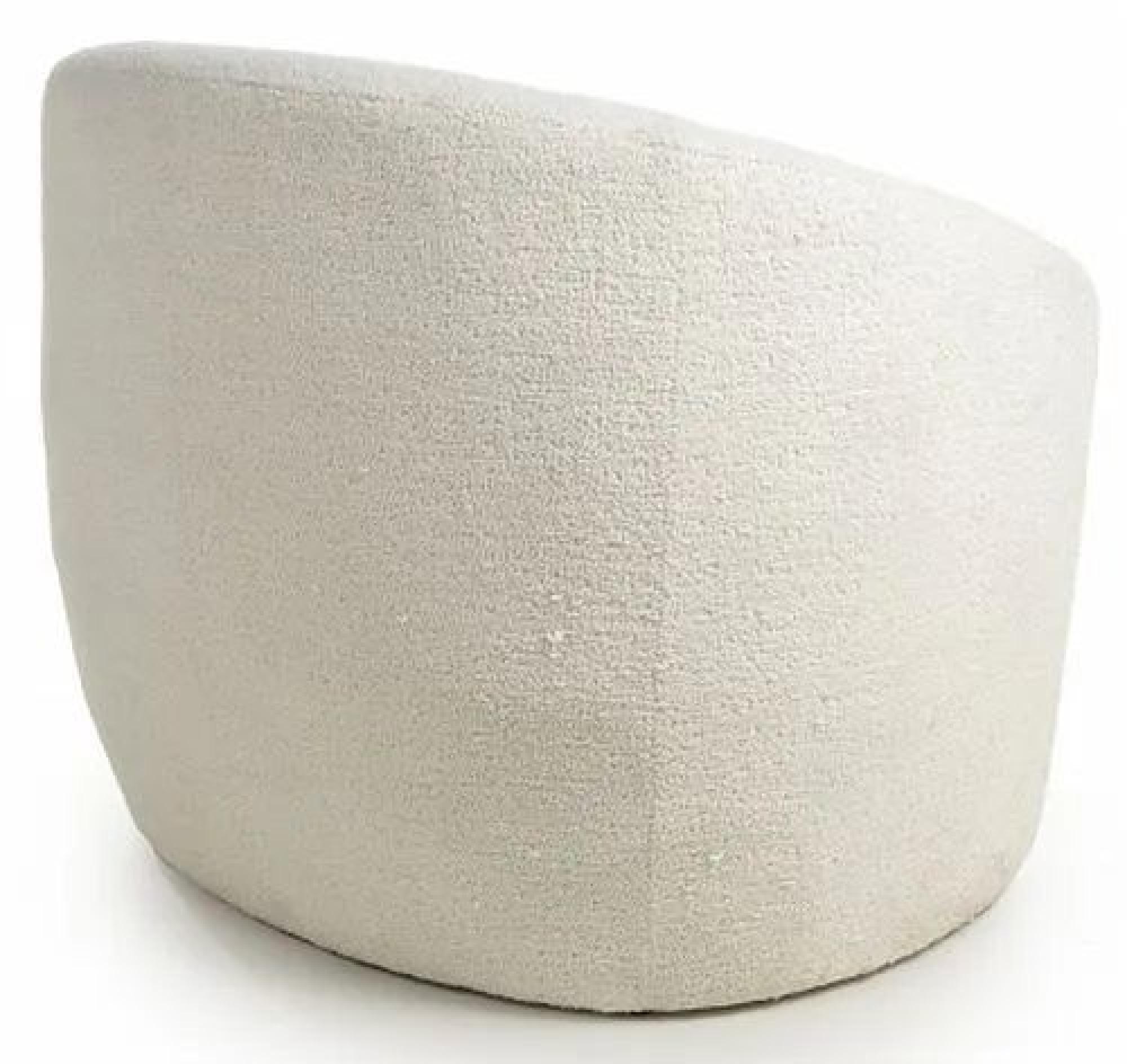 Product photograph of Petra Boucle Vanilla White Tub Chair from Choice Furniture Superstore.