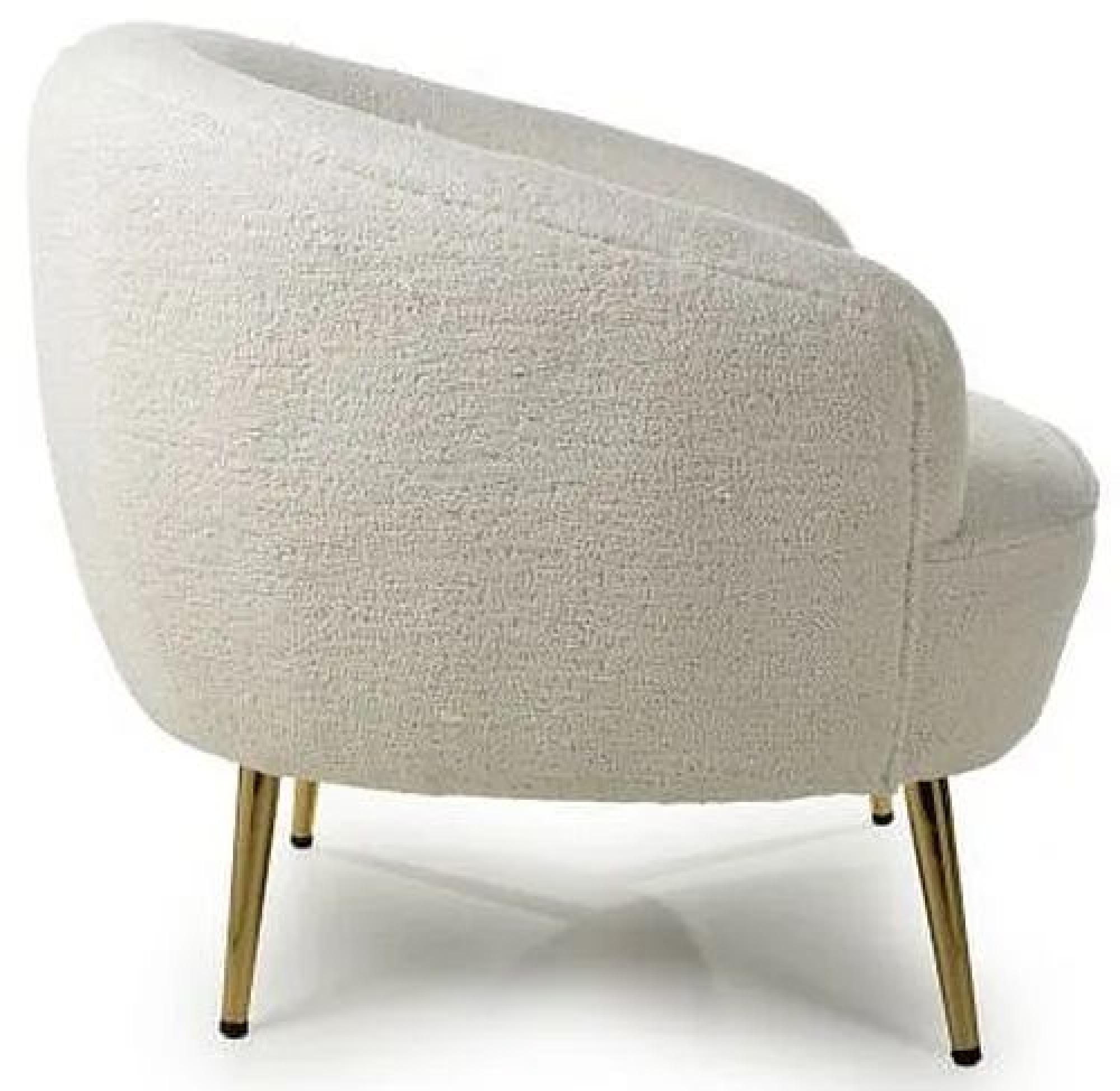 Product photograph of Lucia Boucle Vanilla White Tub Chair from Choice Furniture Superstore.