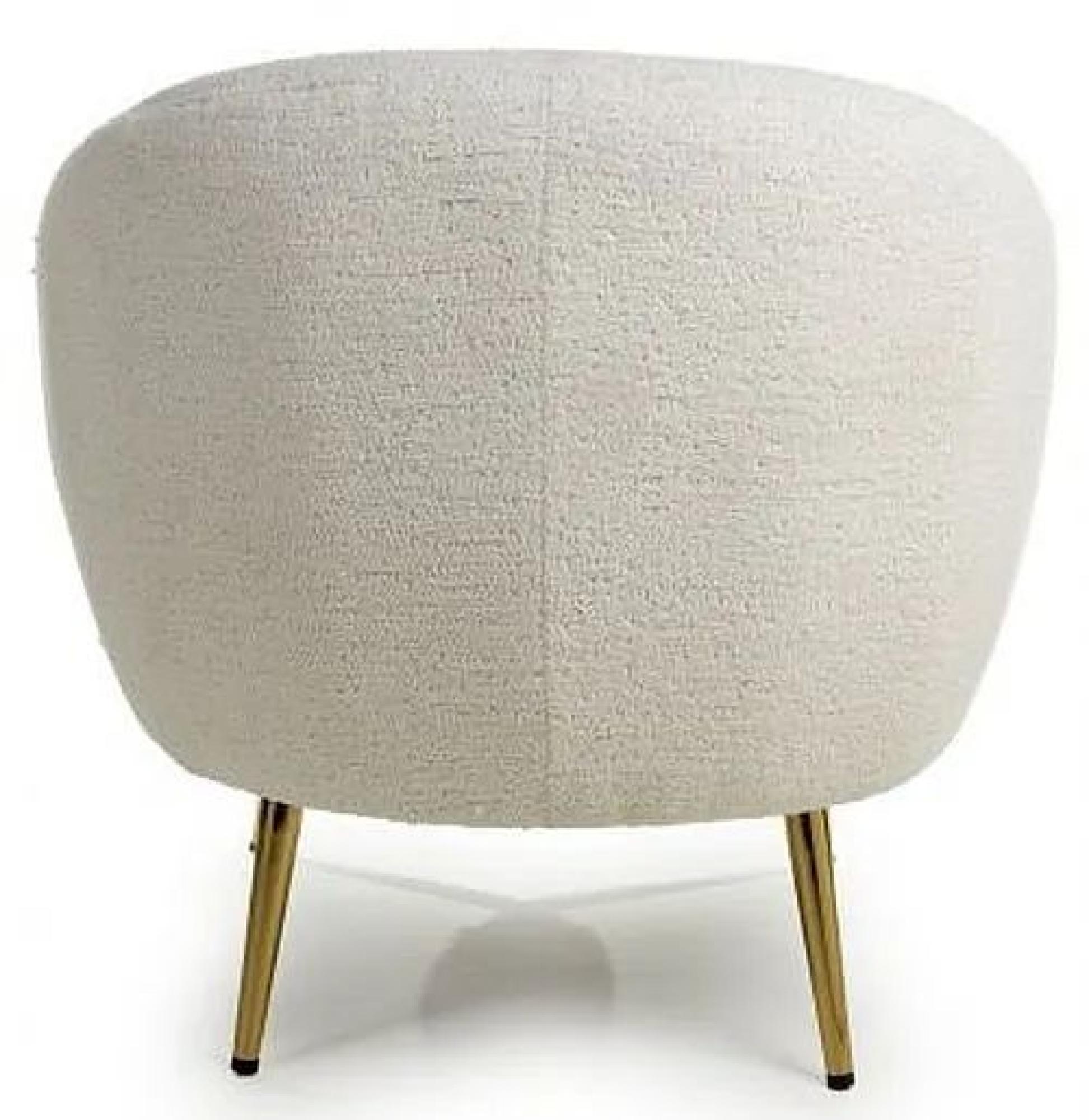 Product photograph of Lucia Boucle Vanilla White Tub Chair from Choice Furniture Superstore.