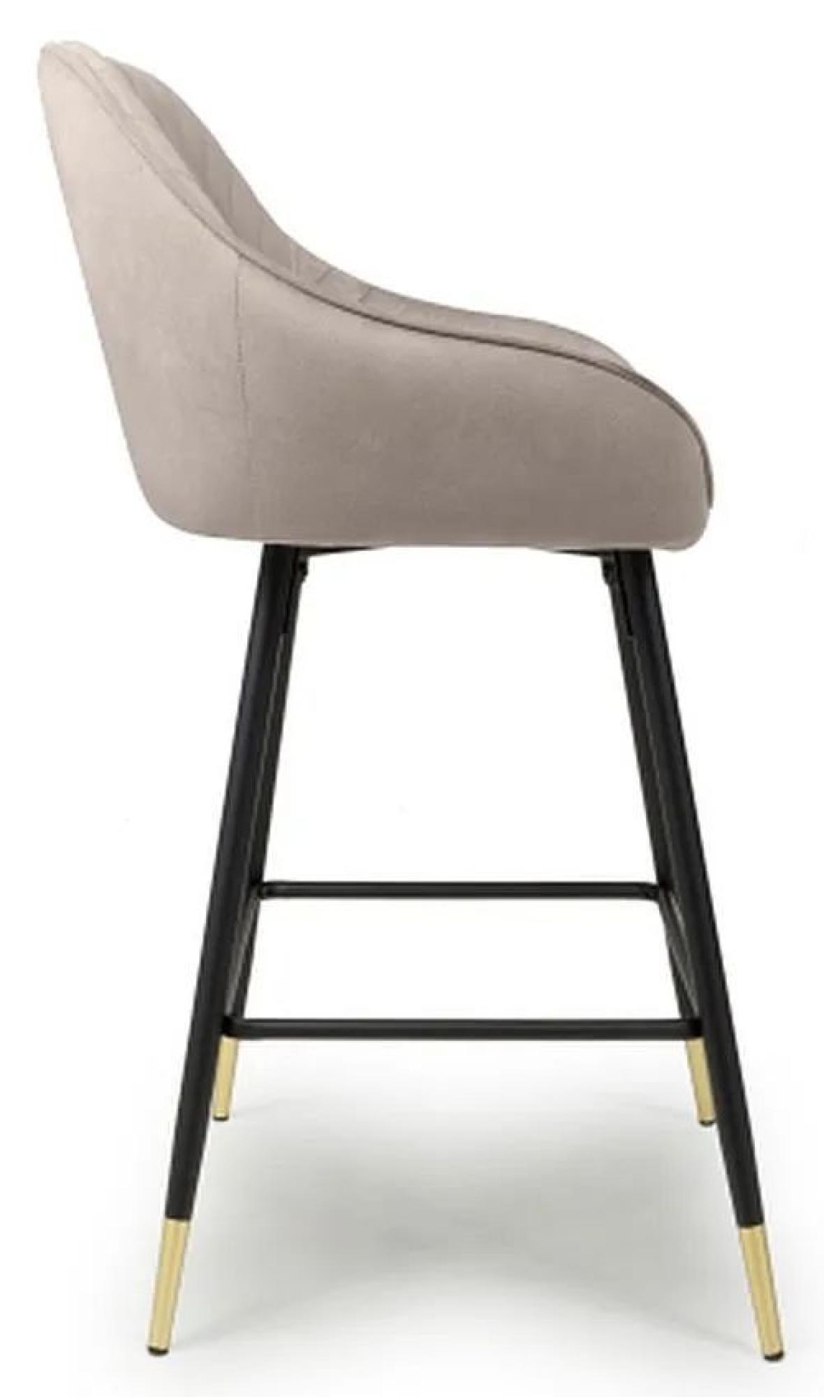 Product photograph of Set Of 2 Savanna Brushed Mink Velvet Bar Stool from Choice Furniture Superstore.