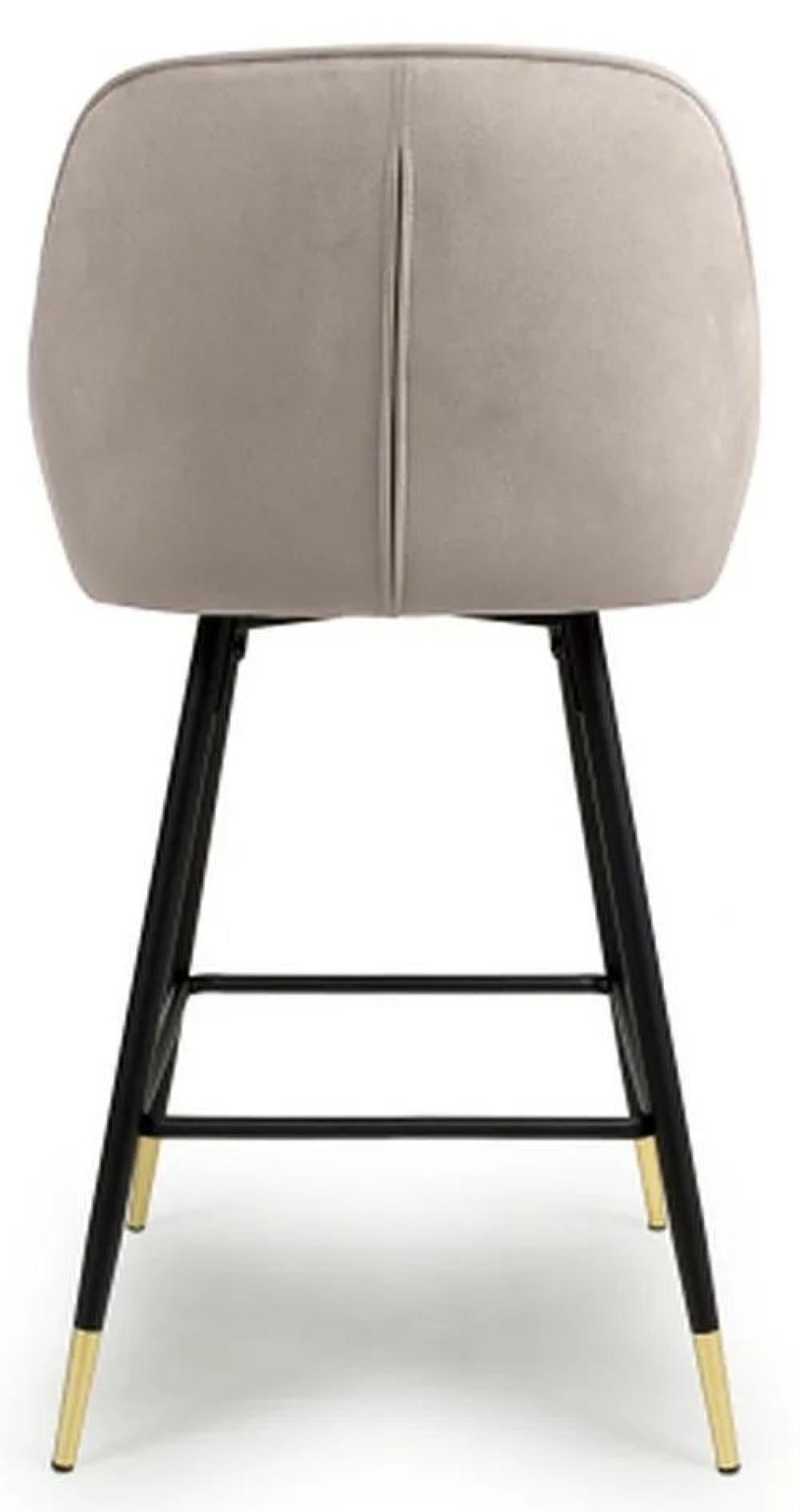 Product photograph of Set Of 2 Savanna Brushed Mink Velvet Bar Stool from Choice Furniture Superstore.