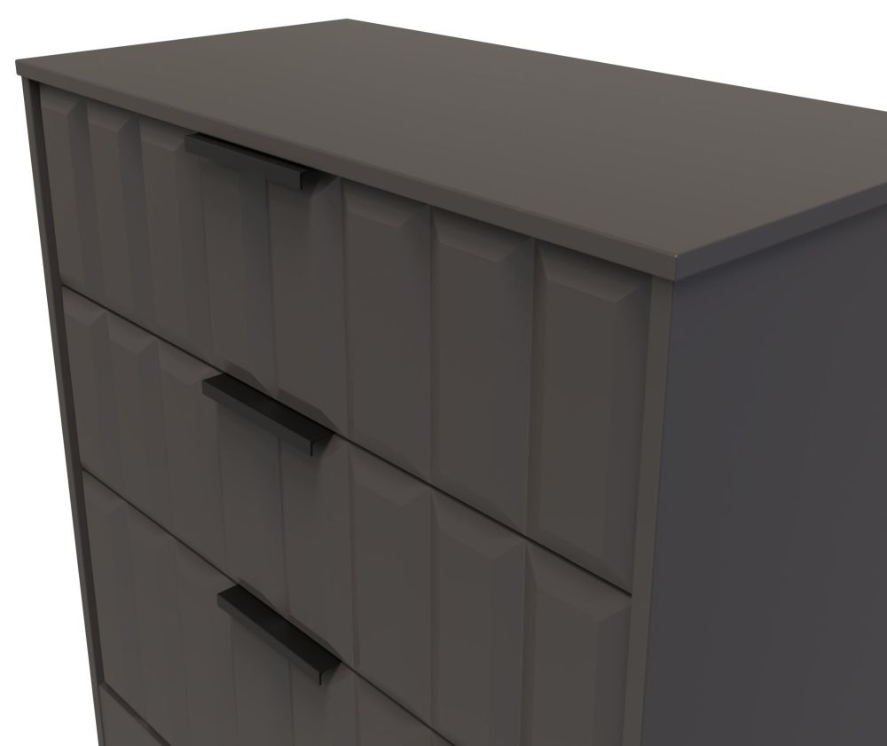 Product photograph of New York Graphite 3 Drawer Deep Chest from Choice Furniture Superstore.