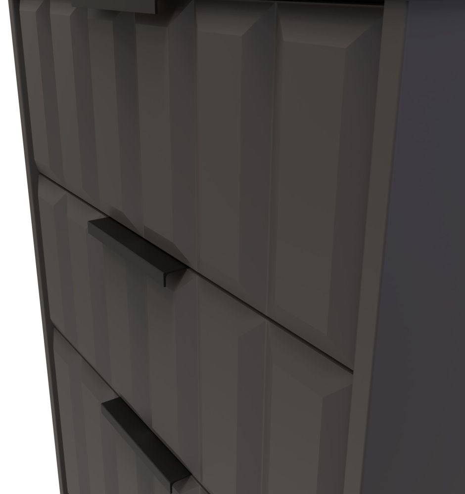 Product photograph of New York Graphite 4 Drawer Deep Midi Chest from Choice Furniture Superstore.