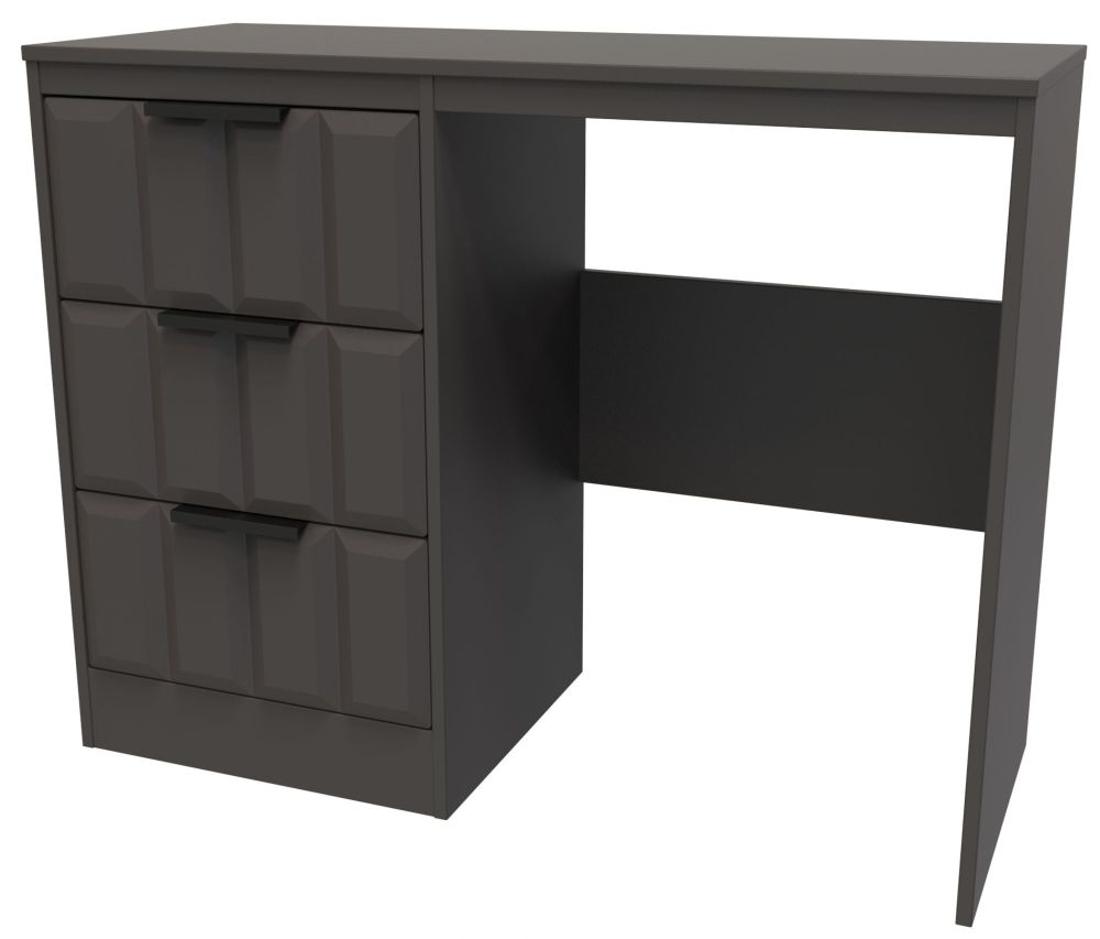 Product photograph of New York Graphite Single Pedestal Dressing Table from Choice Furniture Superstore.