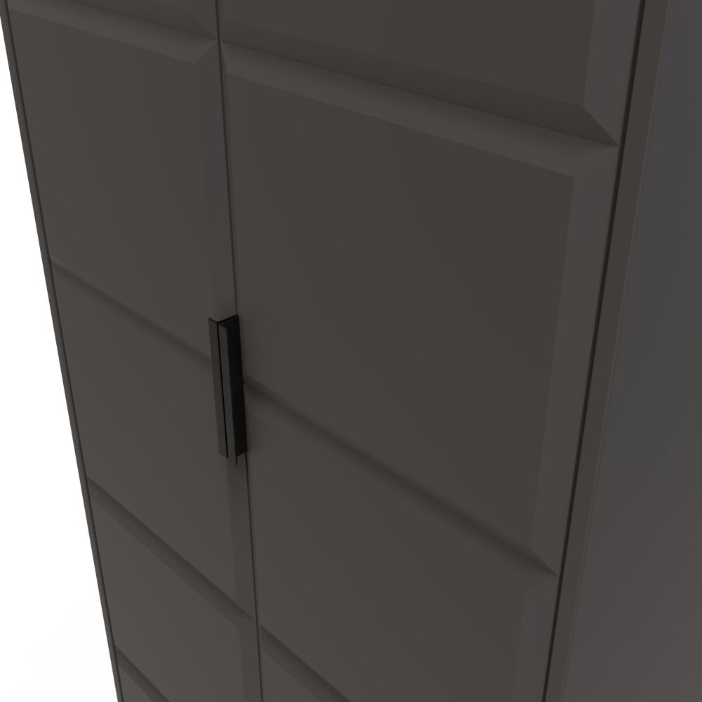 Product photograph of New York Graphite 2 Door 2ft 6in Plain Wardrobe from Choice Furniture Superstore.