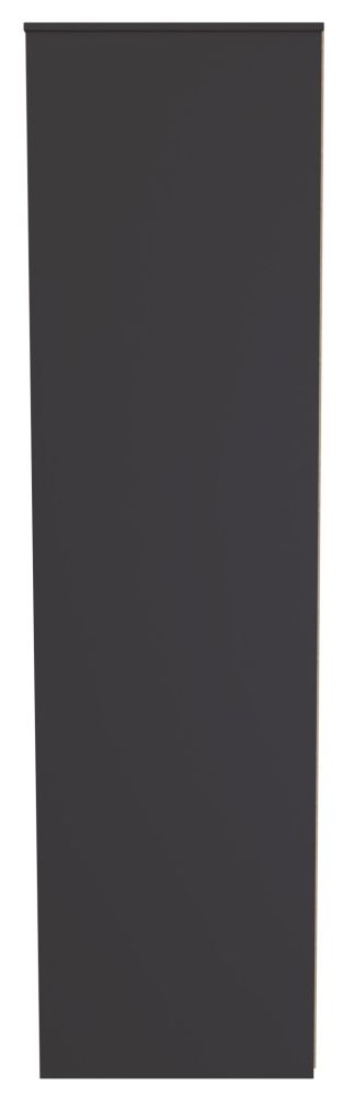 Product photograph of New York Graphite 3 Door Tall Plain Wardrobe from Choice Furniture Superstore.