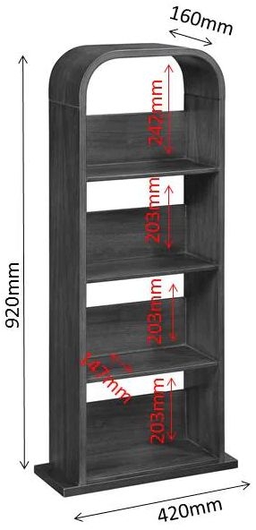 Product photograph of Jual Curve Walnut Dvd Rack - Jf501 from Choice Furniture Superstore.