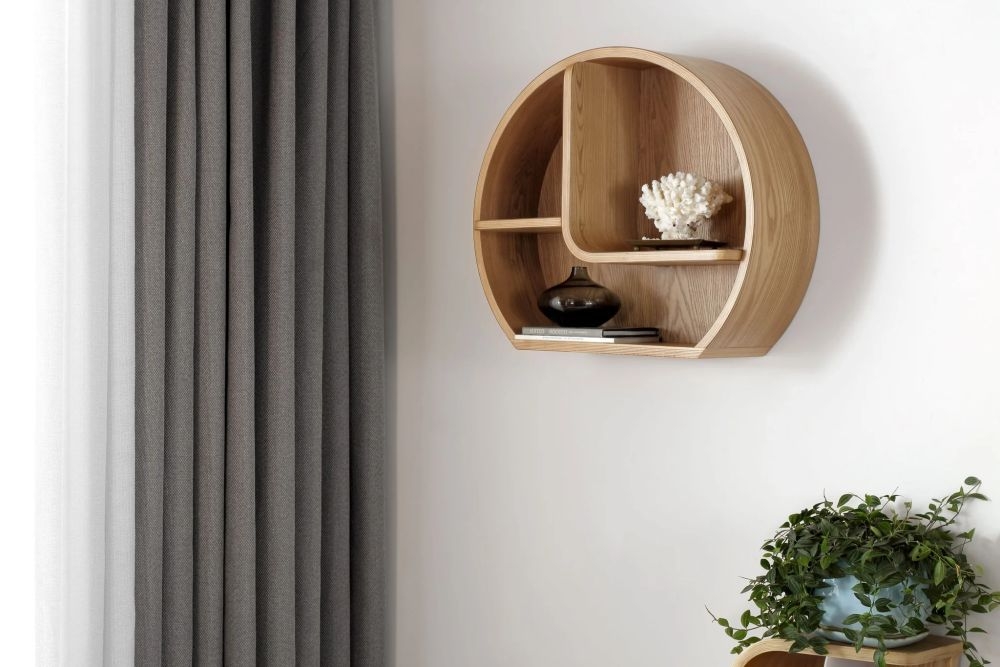 Product photograph of Jual San Francisco Oak Wall Shelf - Jf713 from Choice Furniture Superstore.