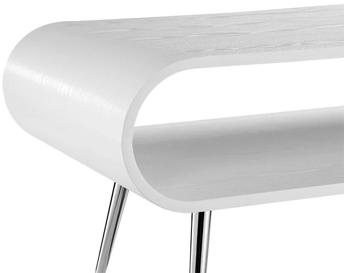 Product photograph of Jual Auckland White And Chrome Lamp Table - Jf722 from Choice Furniture Superstore.