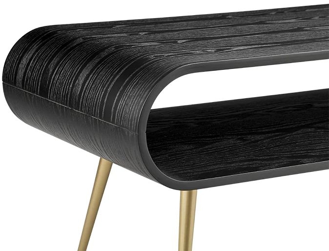 Product photograph of Jual Auckland Black And Brass Coffee Table - Jf721 from Choice Furniture Superstore.