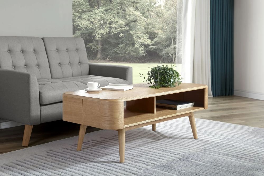 Product photograph of Jual Oslo Oak Coffee Table - Jf811 from Choice Furniture Superstore.