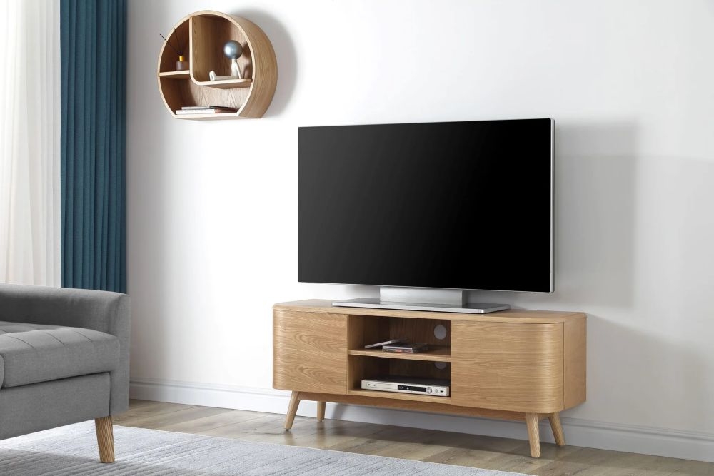 Product photograph of Jual Oslo Oak Tv Stand - Jf810 from Choice Furniture Superstore.