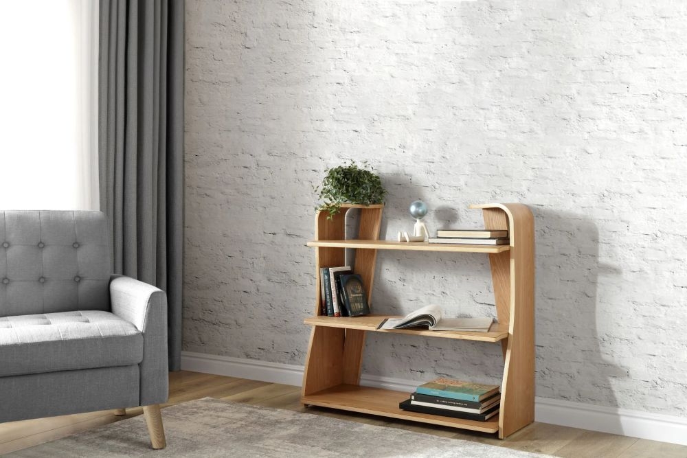 Product photograph of Jual Oslo Oak Bookshelf - Pc821 from Choice Furniture Superstore.