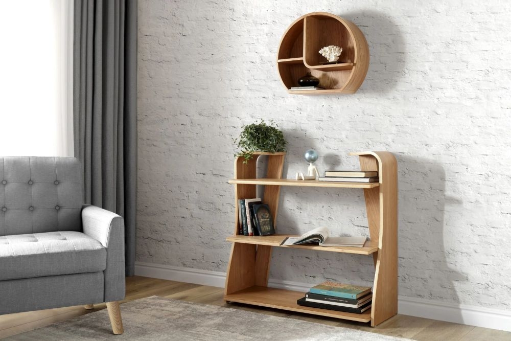 Product photograph of Jual Oslo Oak Bookshelf - Pc821 from Choice Furniture Superstore.