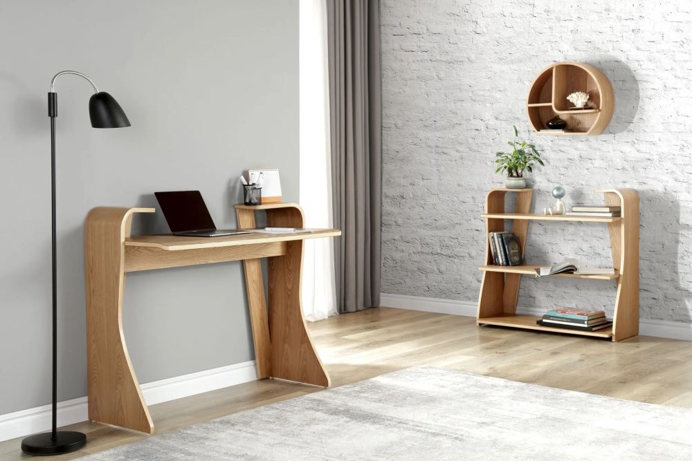 Product photograph of Jual Oslo Oak Desk - Pc820 from Choice Furniture Superstore.