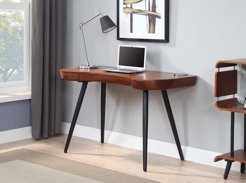 Product photograph of Jual San Francisco Walnut Executive Curved Desk - Pc714 from Choice Furniture Superstore.