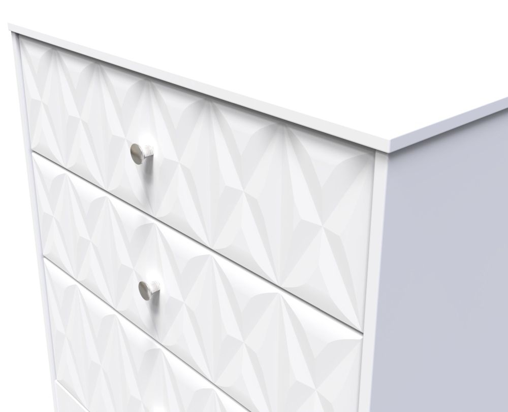 Product photograph of San Jose Matt White 3 Drawer Deep Chest from Choice Furniture Superstore.