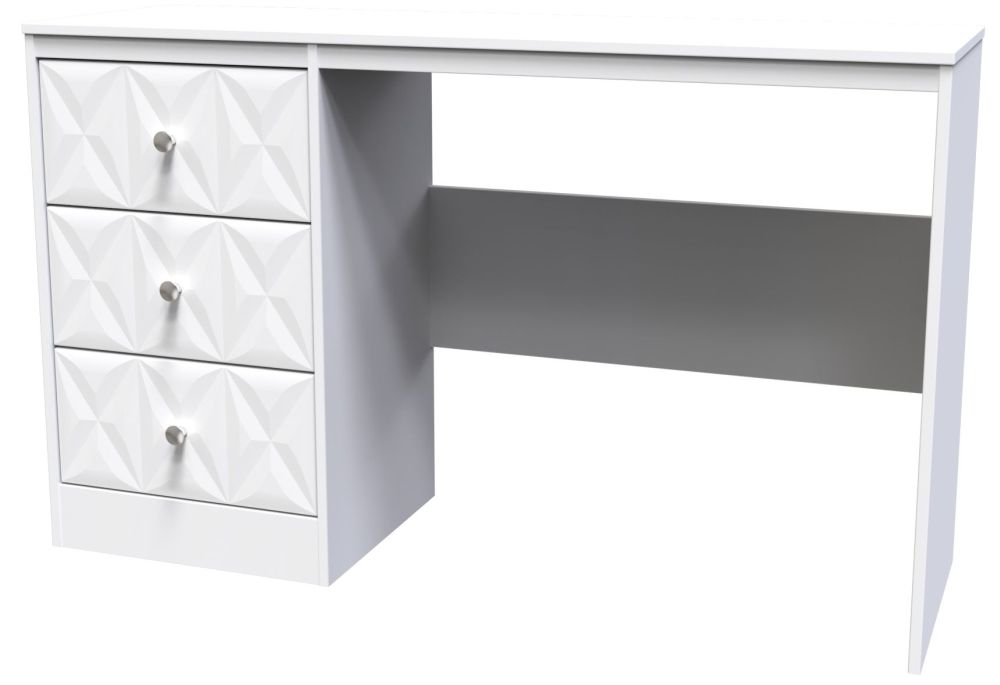 Product photograph of San Jose White 3 Drawer Desk from Choice Furniture Superstore.