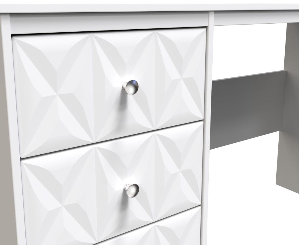 Product photograph of San Jose White 3 Drawer Desk from Choice Furniture Superstore.
