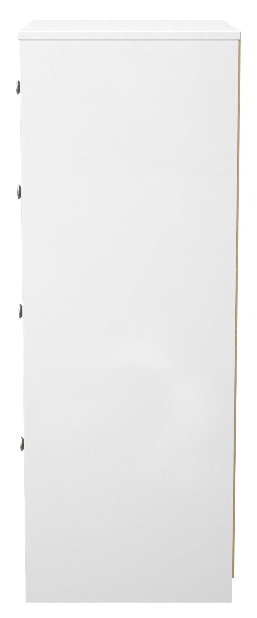 Product photograph of Padstow Grey And White Matt 4 Drawer Deep Midi Chest from Choice Furniture Superstore.