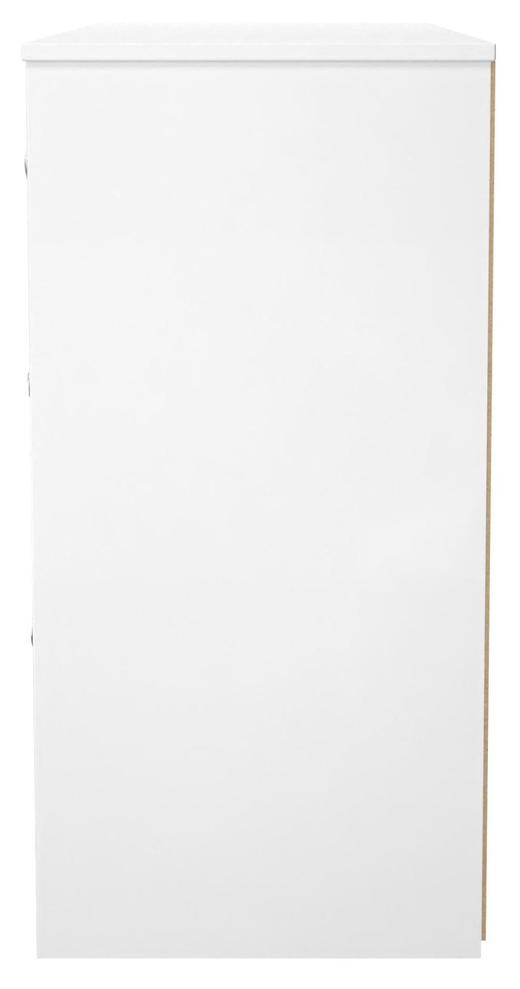 Product photograph of Padstow Grey And White Matt 6 Drawer Midi Chest from Choice Furniture Superstore.