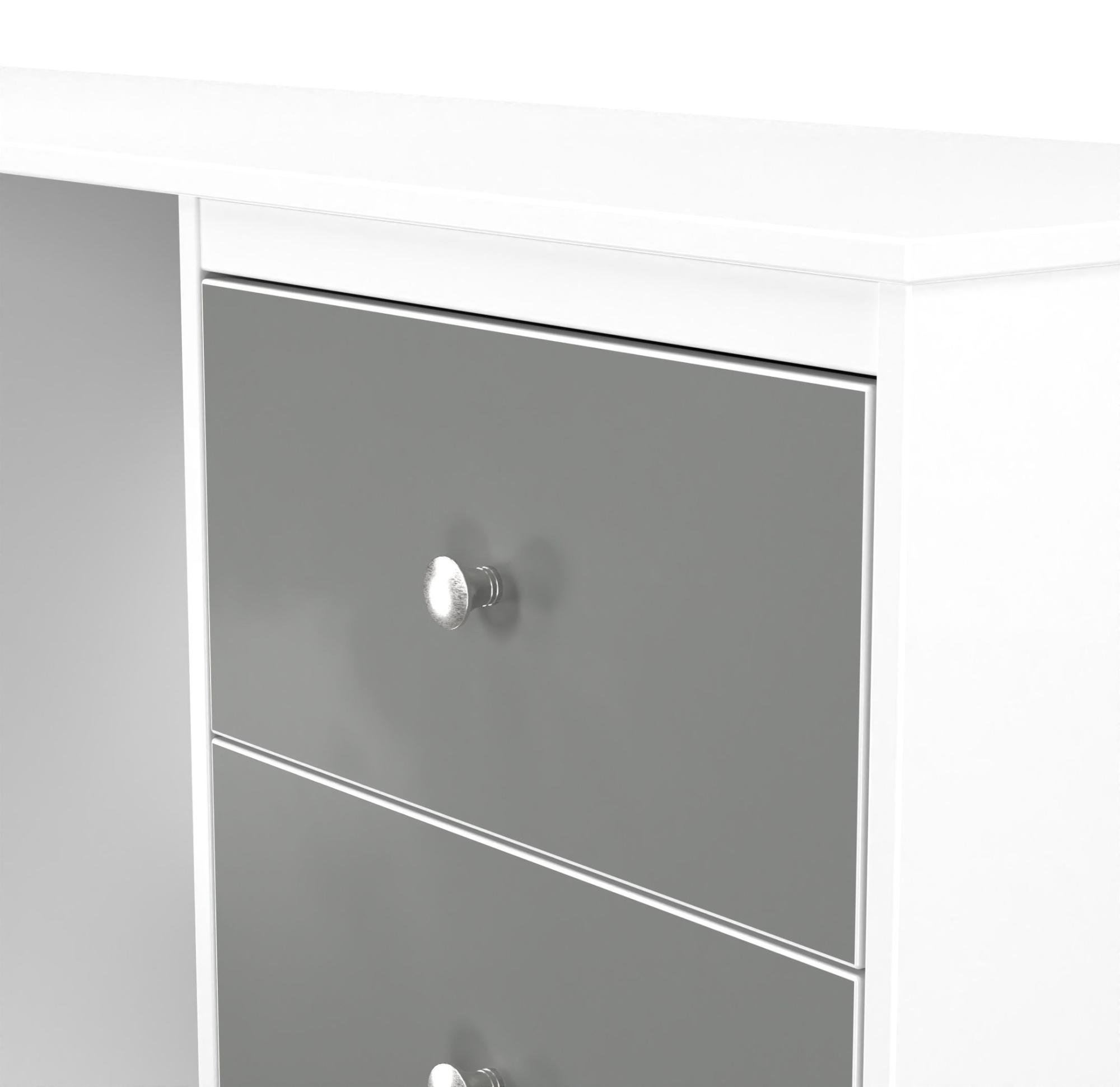 Product photograph of Padstow Grey And White 6 Drawer Double Dressing Table from Choice Furniture Superstore.