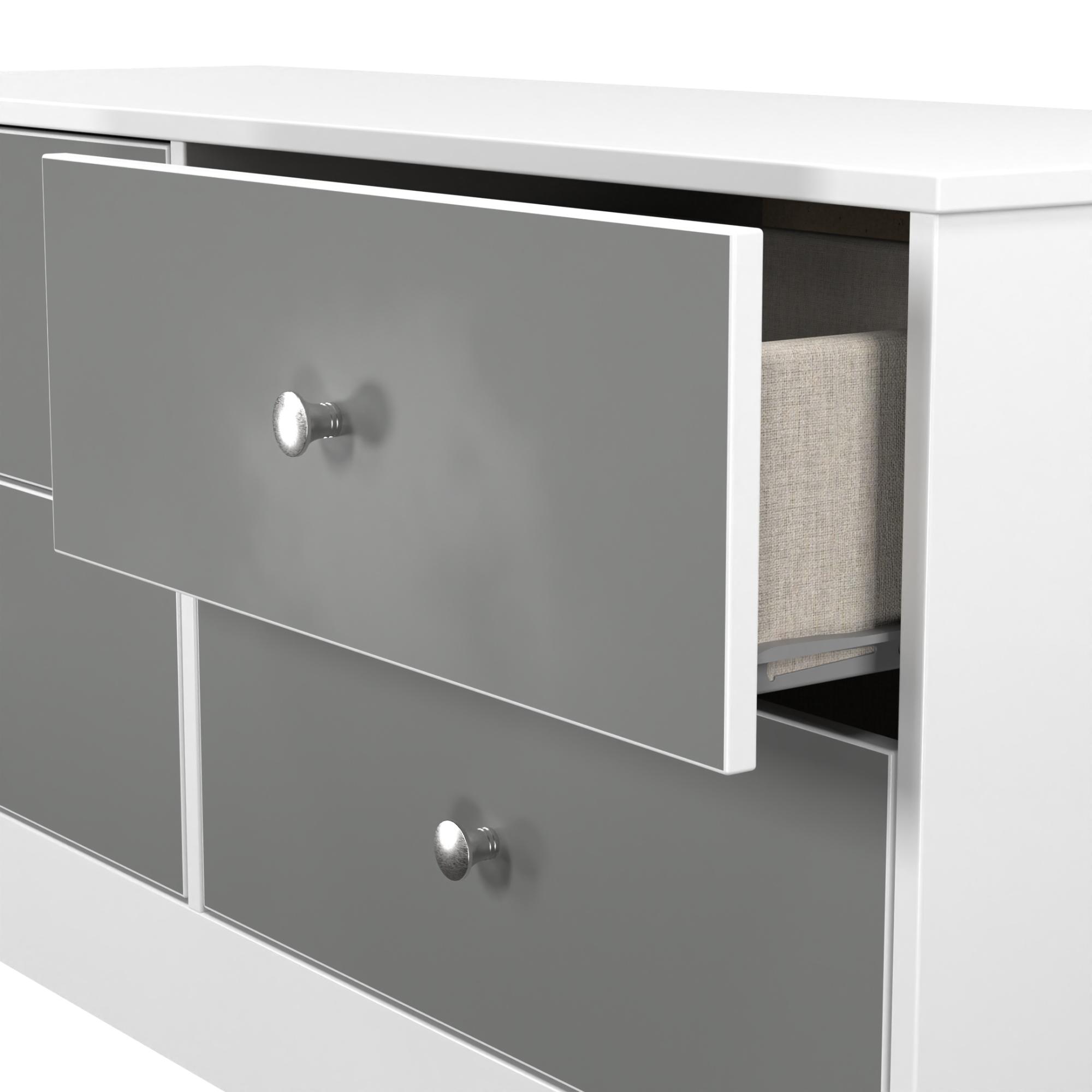 Product photograph of Padstow Grey And White Bed Box from Choice Furniture Superstore.