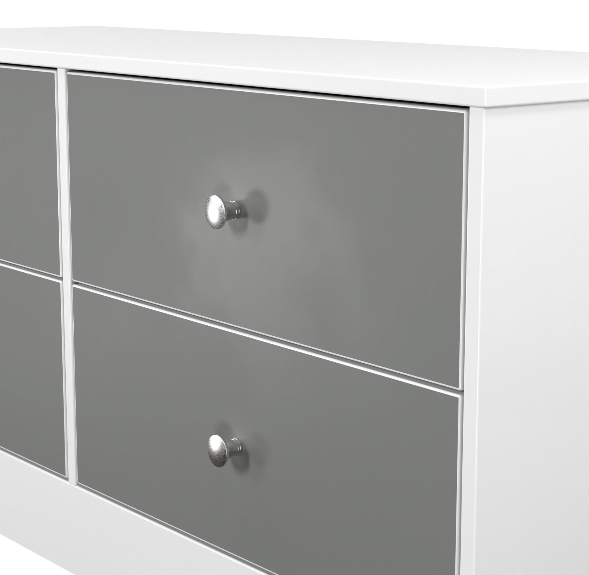 Product photograph of Padstow Grey And White Bed Box from Choice Furniture Superstore.