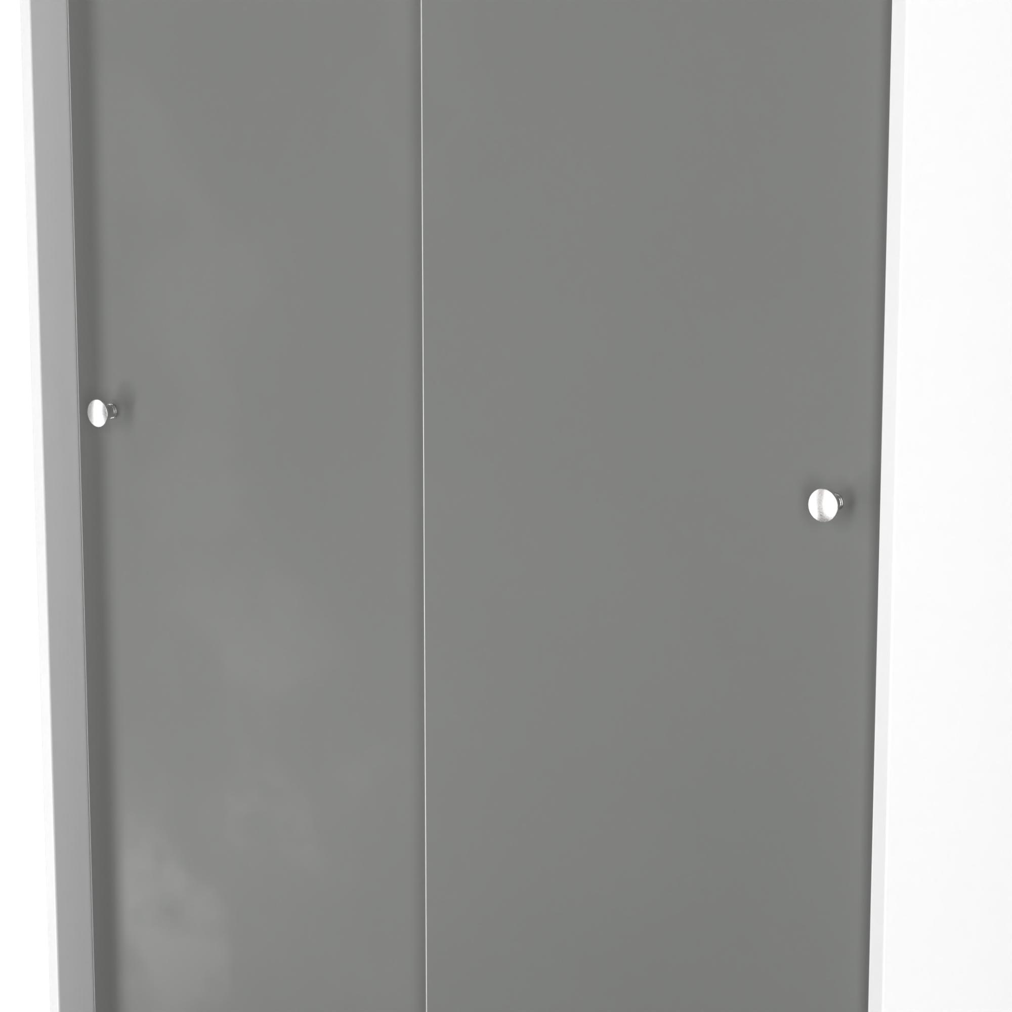 Product photograph of Padstow Grey And White 2 Door Sliding Wardrobe from Choice Furniture Superstore.