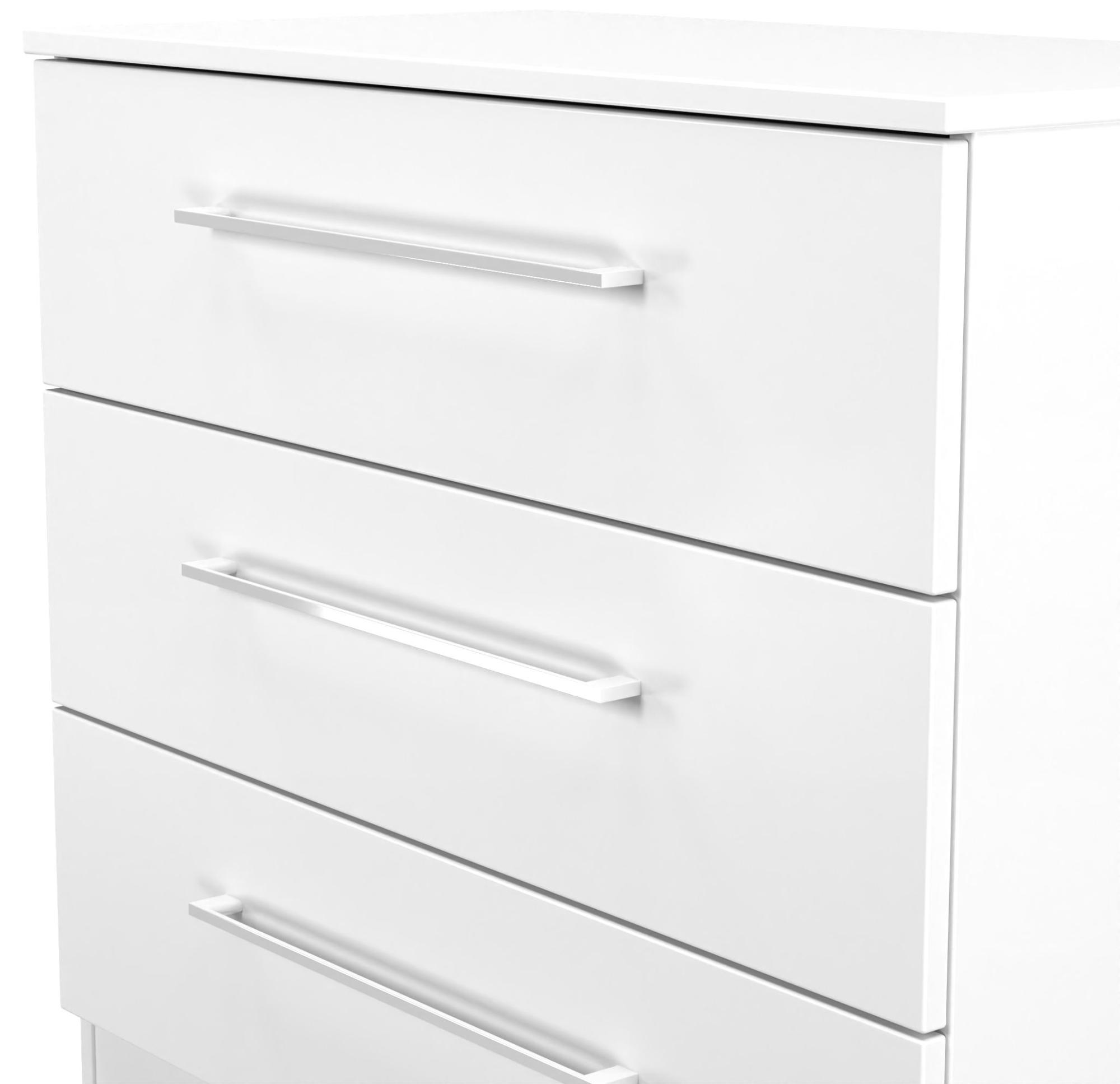 Product photograph of Worcester White 3 Drawer Small Chest from Choice Furniture Superstore.