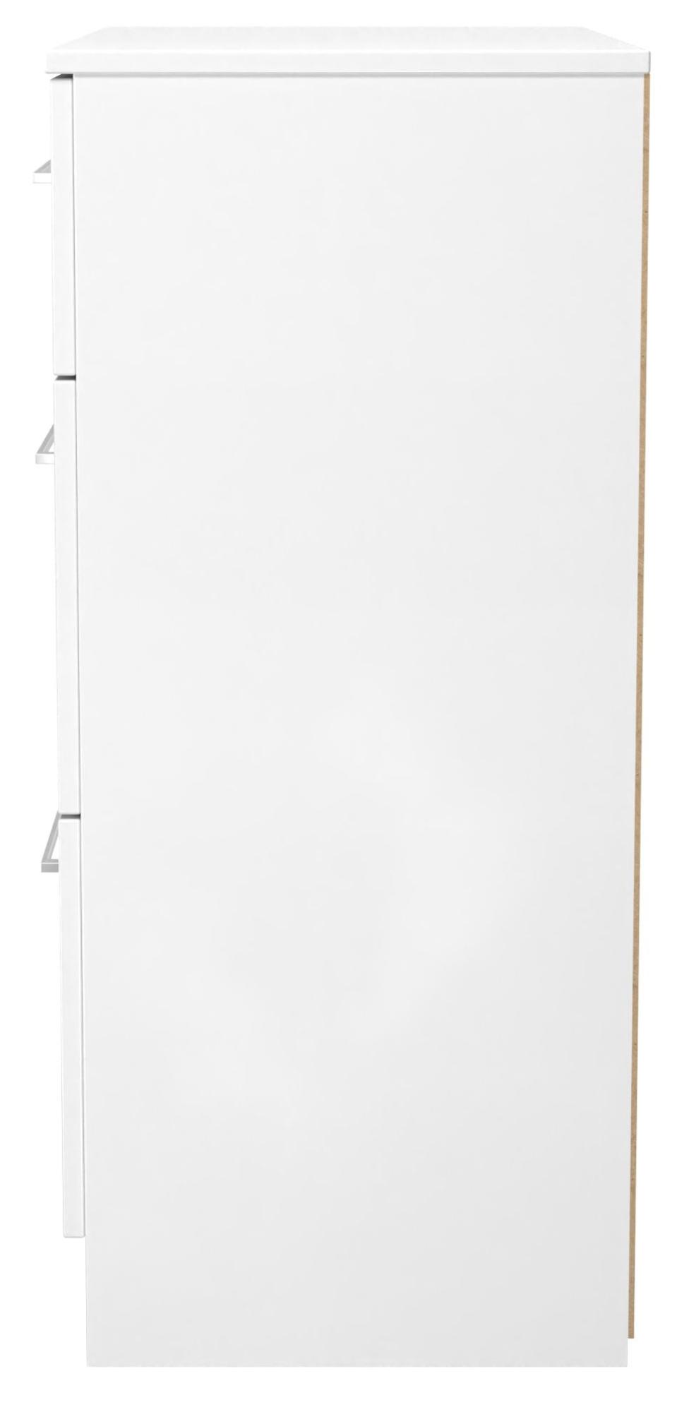 Product photograph of Worcester White 3 Drawer Deep Chest from Choice Furniture Superstore.
