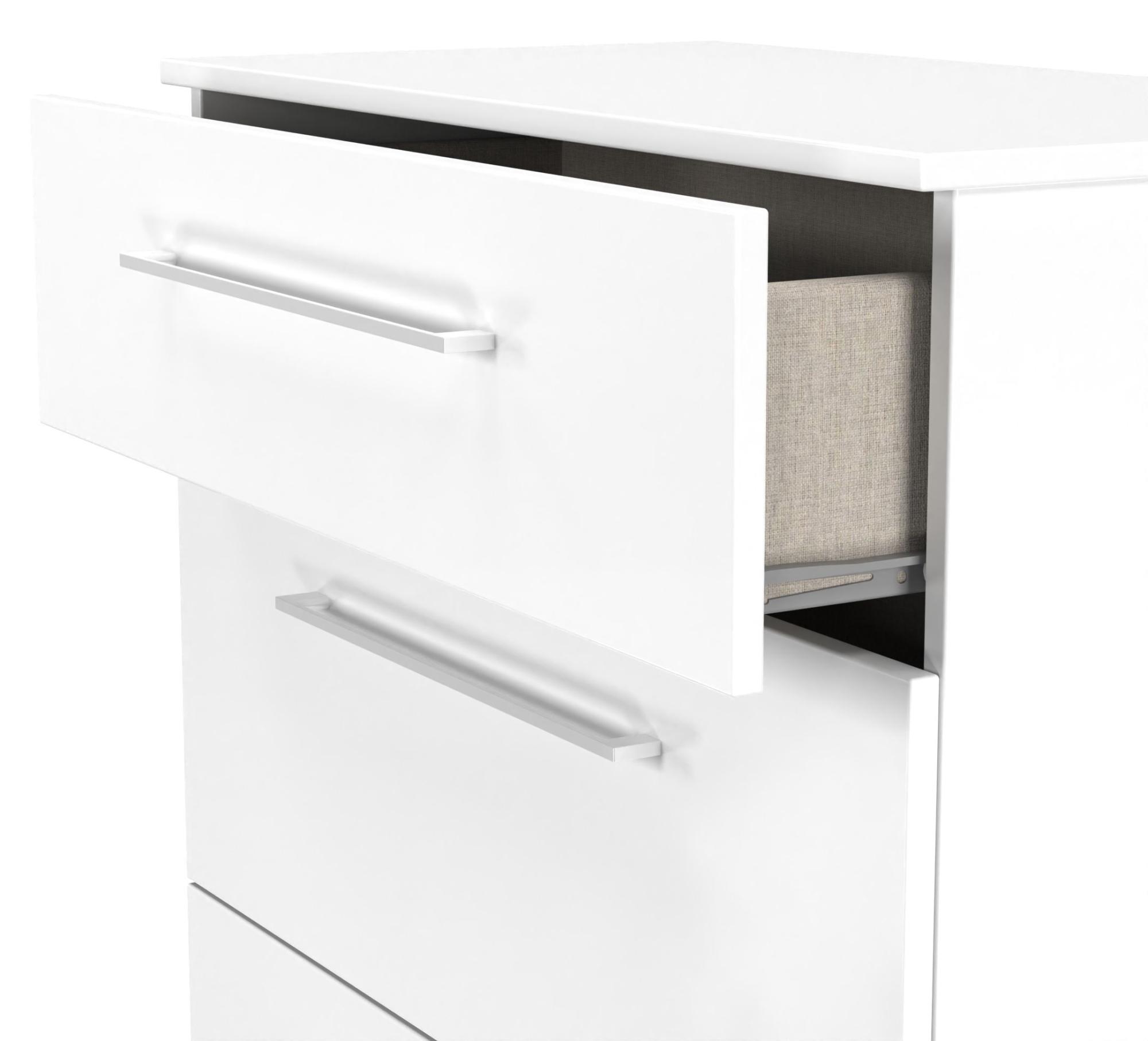 Product photograph of Worcester White 3 Drawer Deep Chest from Choice Furniture Superstore.