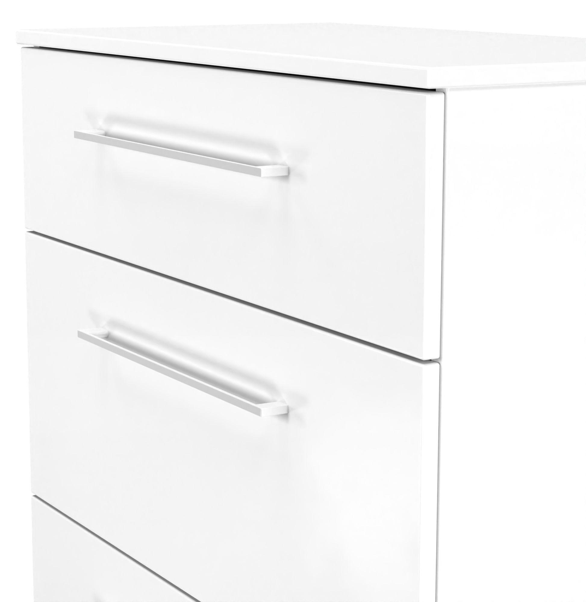 Product photograph of Worcester White 3 Drawer Deep Chest from Choice Furniture Superstore.