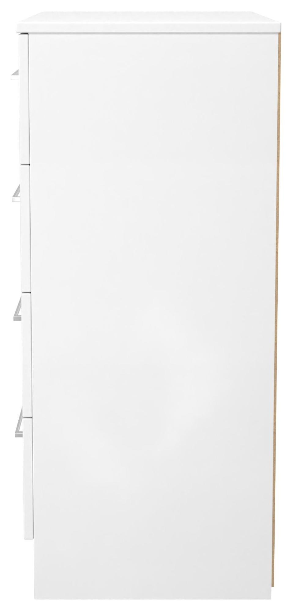 Product photograph of Worcester White 4 Drawer Chest from Choice Furniture Superstore.