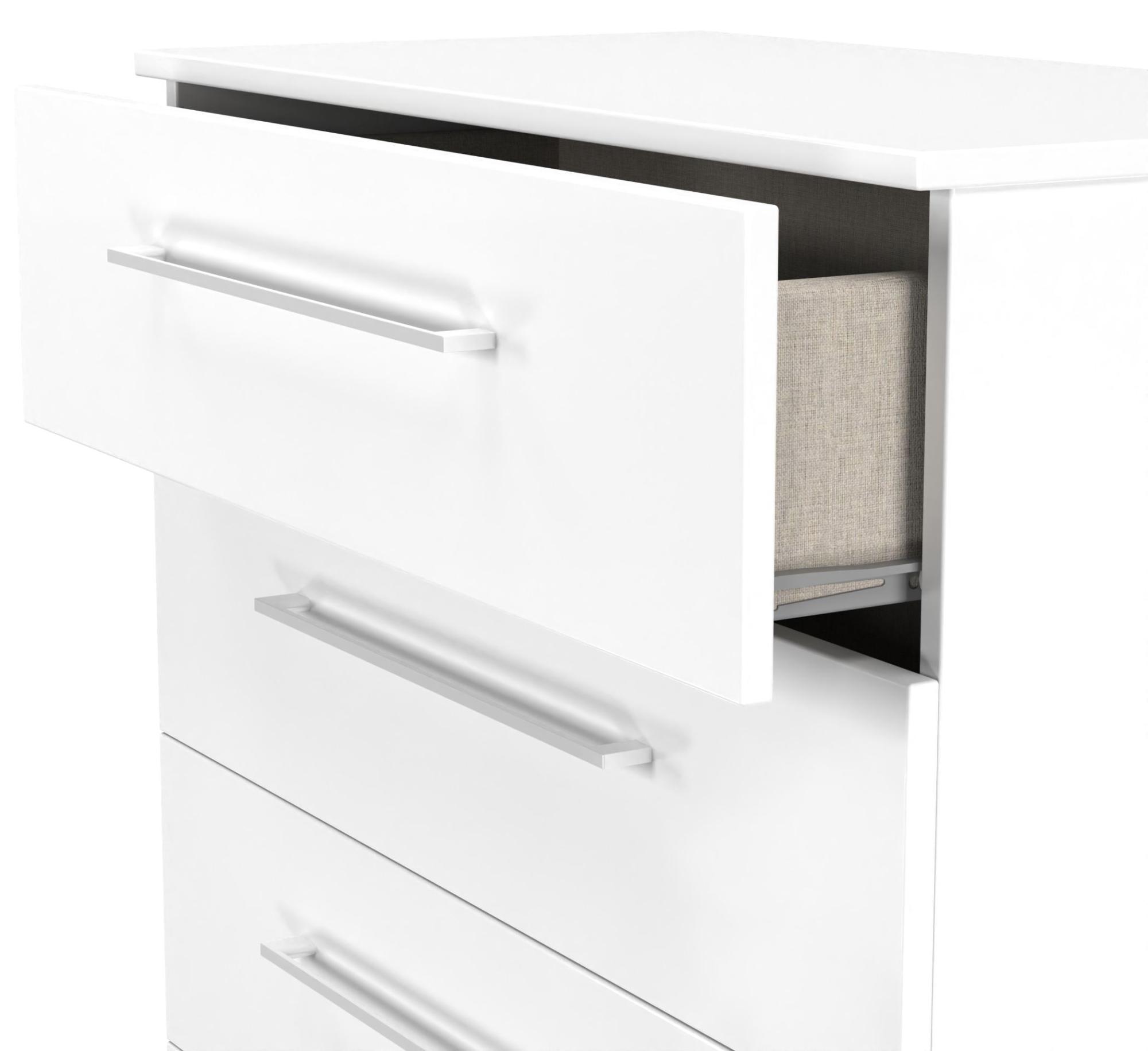 Product photograph of Worcester White 4 Drawer Chest from Choice Furniture Superstore.