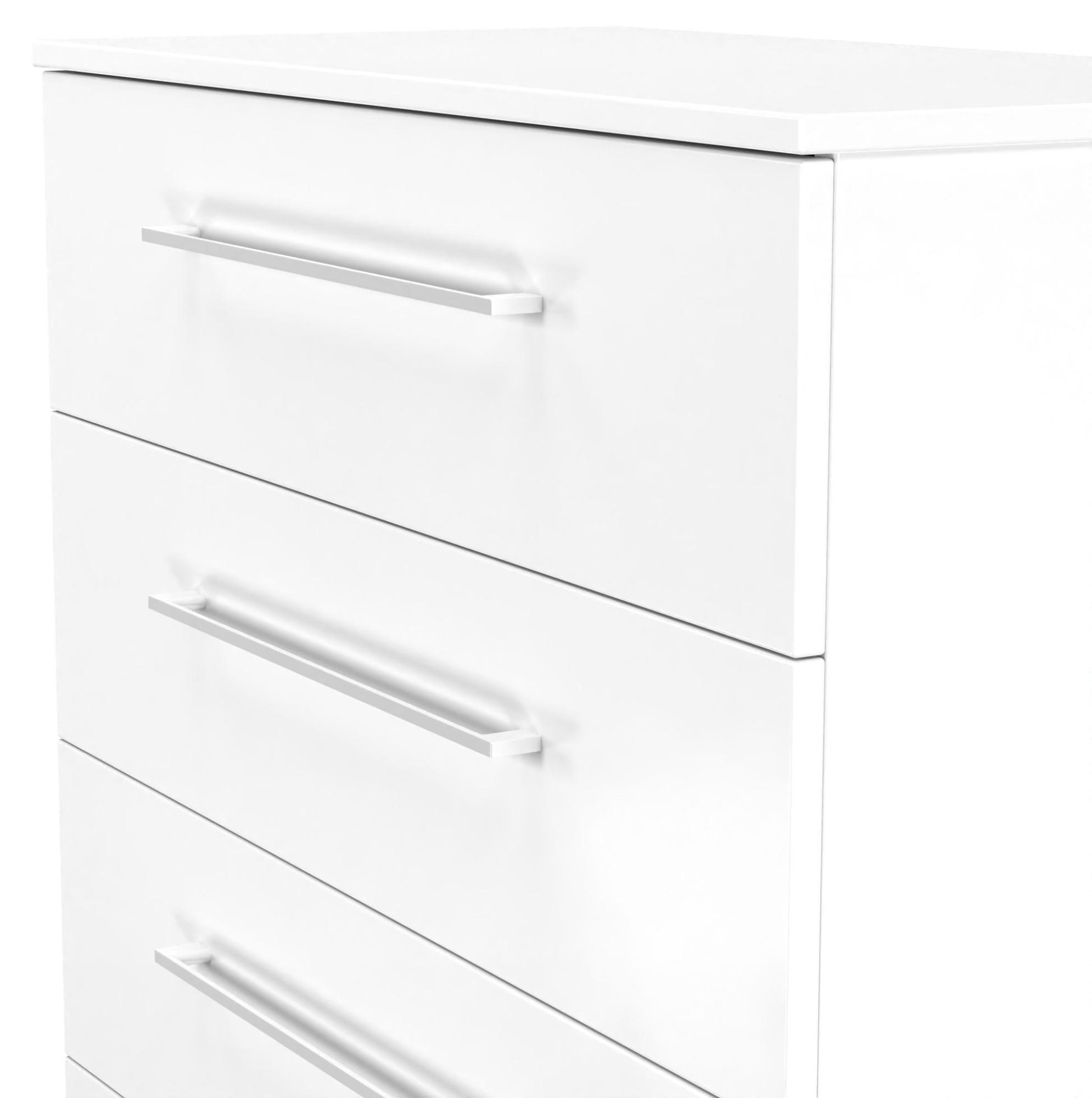 Product photograph of Worcester White 4 Drawer Chest from Choice Furniture Superstore.