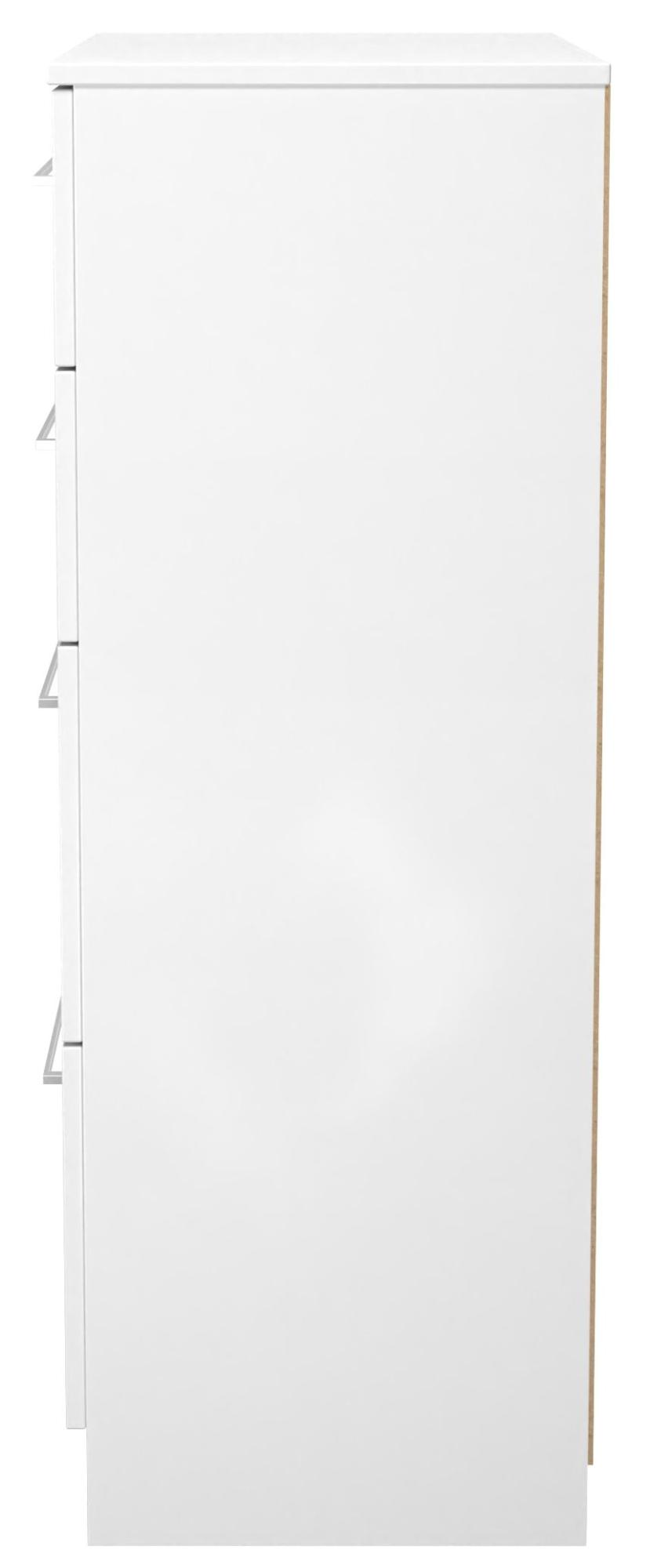 Product photograph of Worcester White 4 Drawer Deep Chest from Choice Furniture Superstore.
