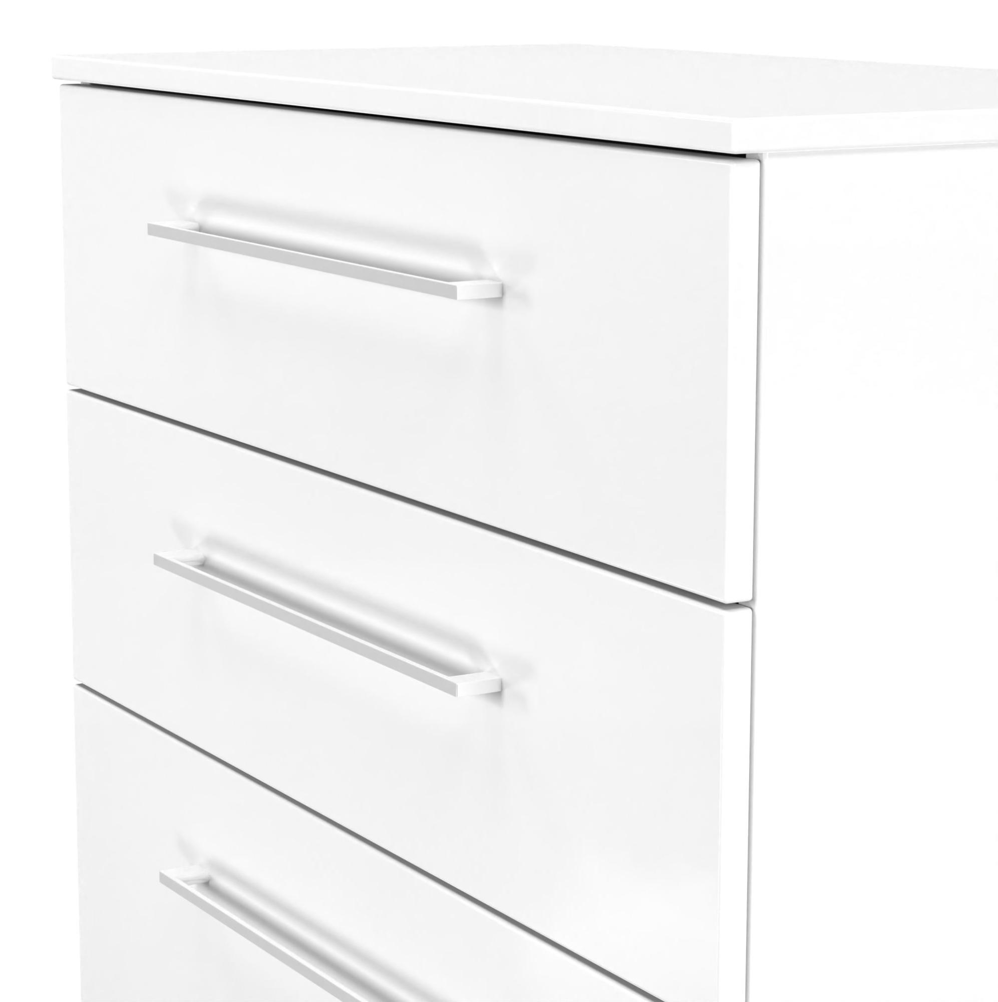 Product photograph of Worcester White 4 Drawer Deep Chest from Choice Furniture Superstore.