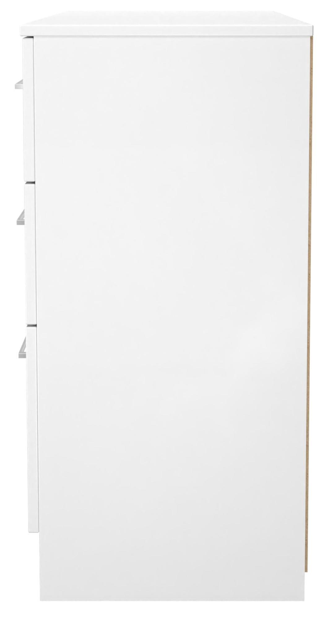 Product photograph of Worcester White 6 Drawer Midi Chest from Choice Furniture Superstore.
