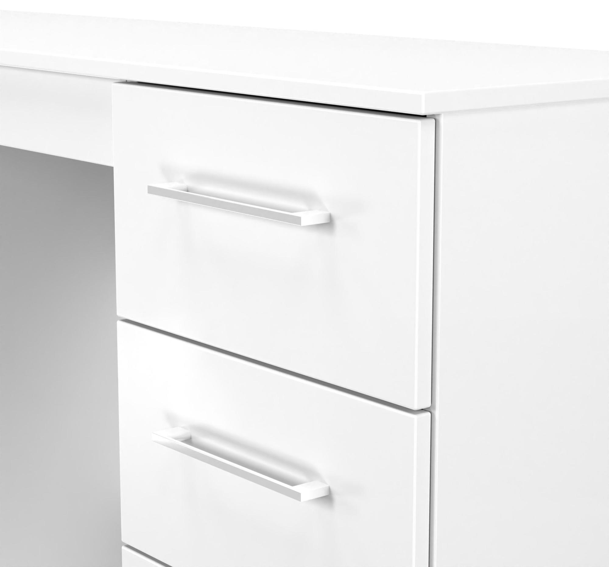 Product photograph of Worcester White 6 Drawer Double Dressing Table from Choice Furniture Superstore.