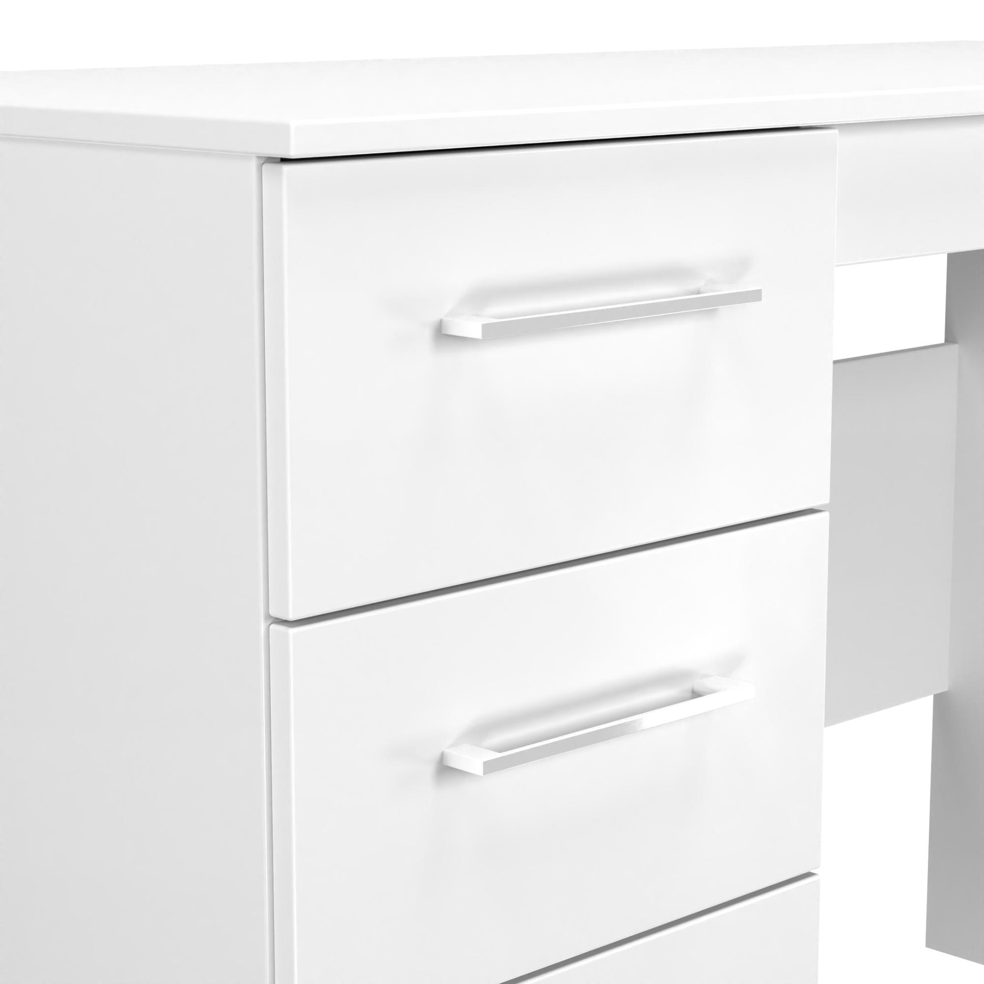 Product photograph of Worcester White 3 Drawer Desk from Choice Furniture Superstore.