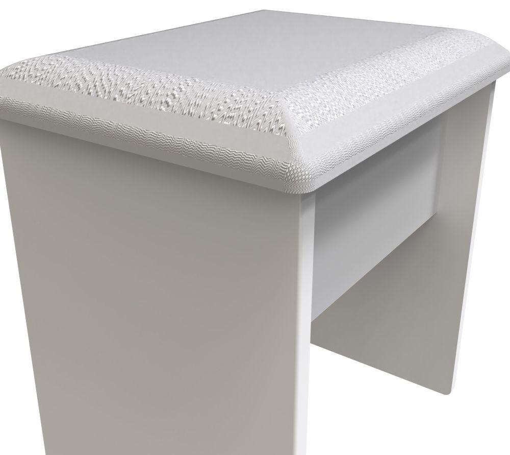 Product photograph of Worcester White Gloss Stool from Choice Furniture Superstore.