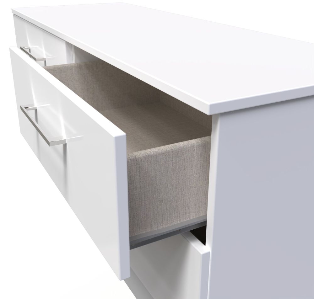 Product photograph of Worcester White Gloss Bed Box from Choice Furniture Superstore.
