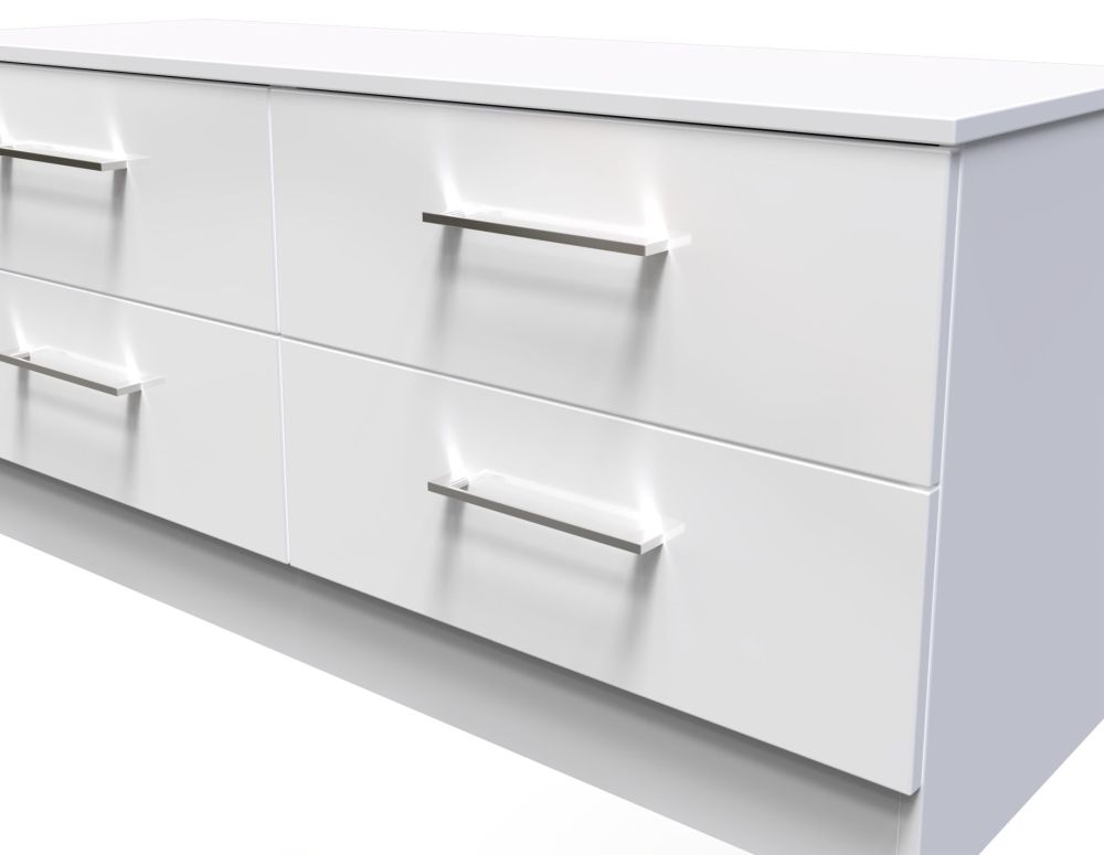 Product photograph of Worcester White Gloss Bed Box from Choice Furniture Superstore.