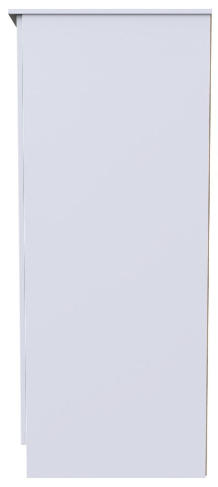 Product photograph of Worcester White Gloss 2 Door Midi Wardrobe from Choice Furniture Superstore.