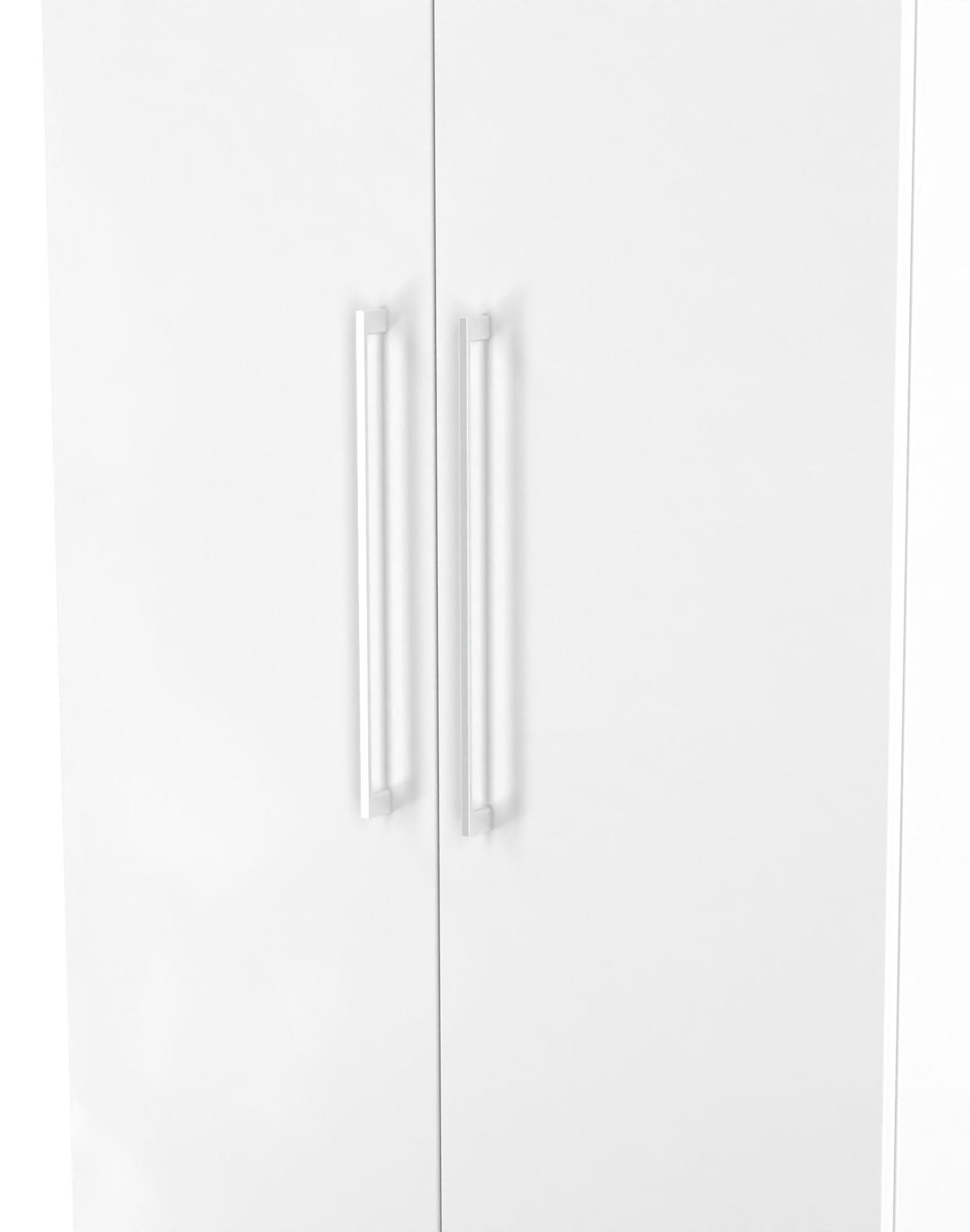 Product photograph of Worcester White 2 Door Plain Tall Wardrobe from Choice Furniture Superstore.